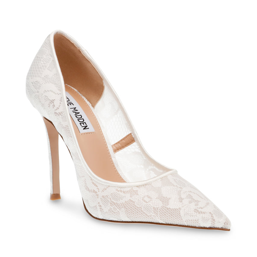 Evelyn-L Pump WHITE LACE - view 2