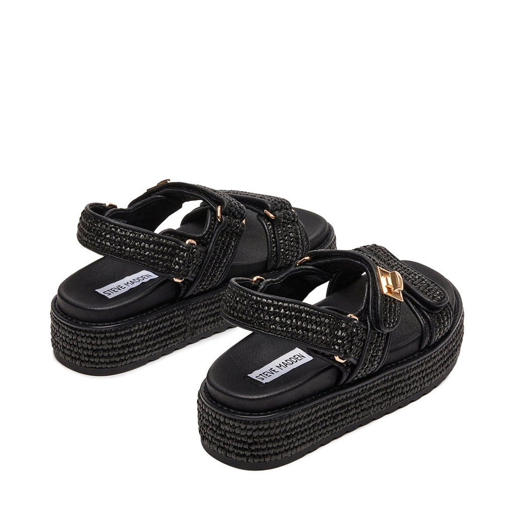 Bigmona Sandal BLK RAFFIA - view 4