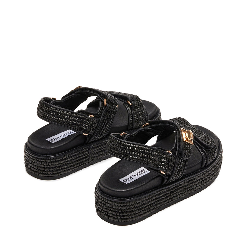 Bigmona Sandal BLK RAFFIA - view 4