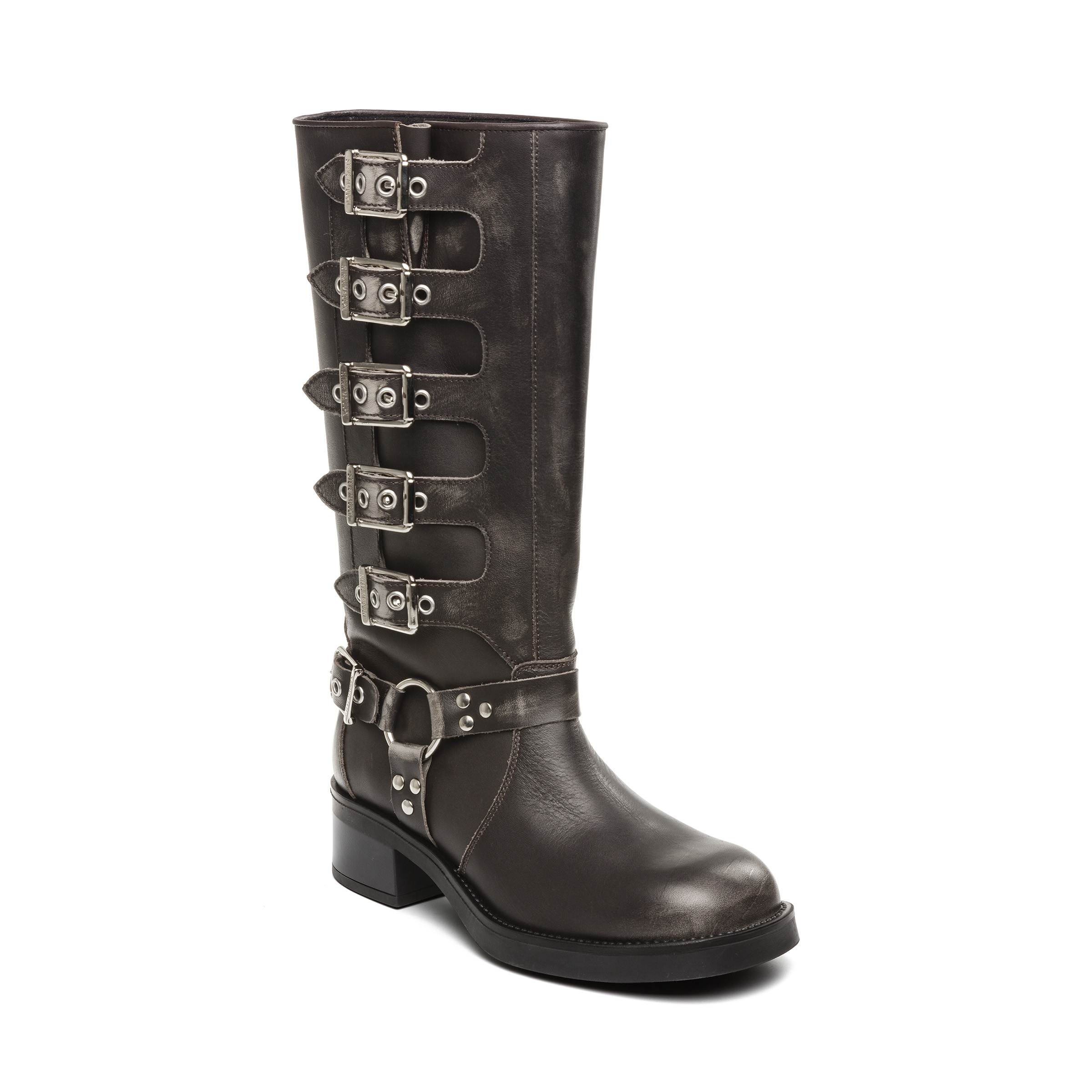 Battle Boot DK GREY LEATHER - view 2