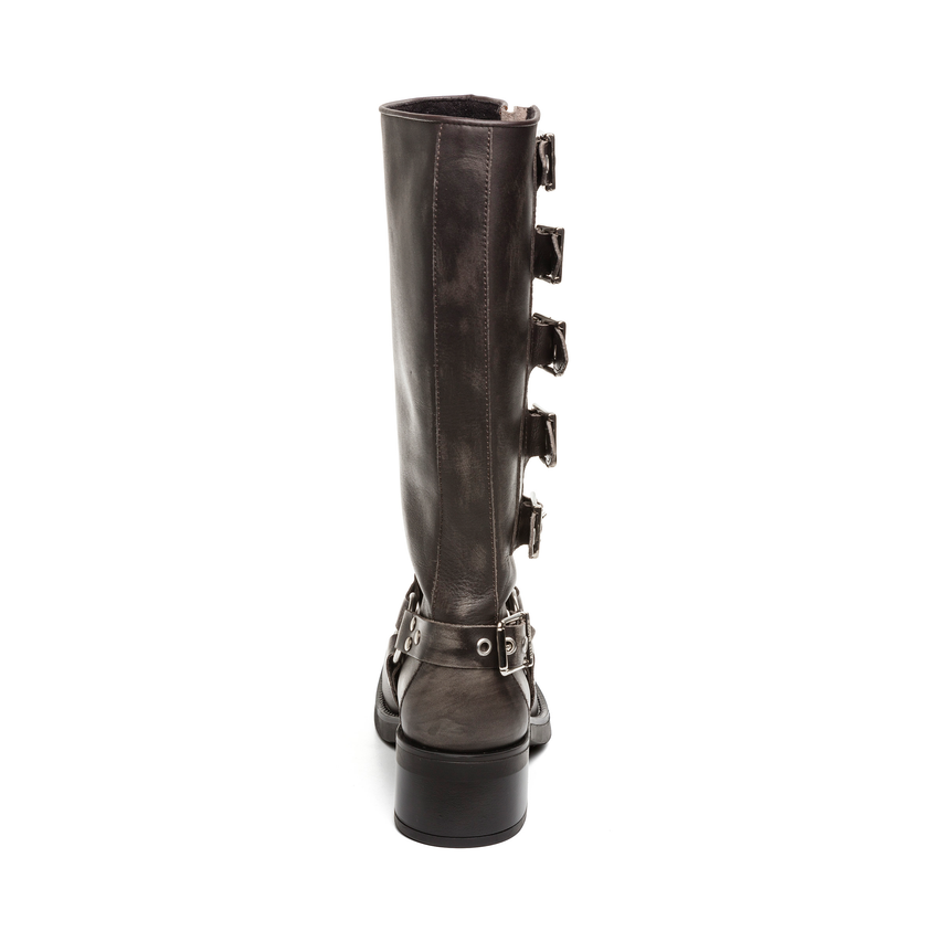 Battle Boot DK GREY LEATHER - view 4
