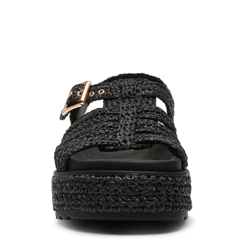 Beeline Sandal BLK RAFFIA - view 3