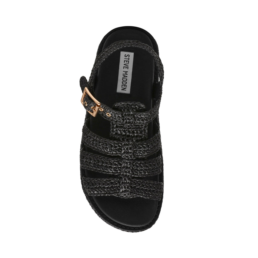 Beeline Sandal BLK RAFFIA - view 6